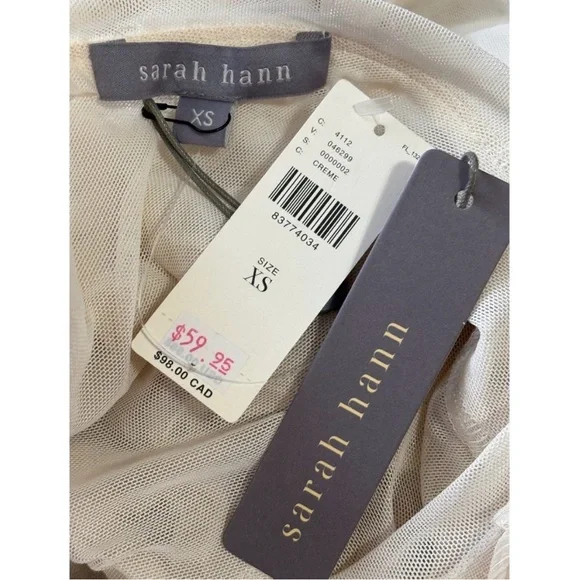 Anthropologie Sarah Hann Ivory Puff-Sleeve Textured Blouse - Picture 6 of 9